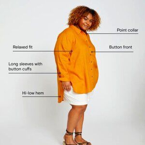 Universal Standard - Dawn Linen Hi Low Tunic - Dried Safron - Small